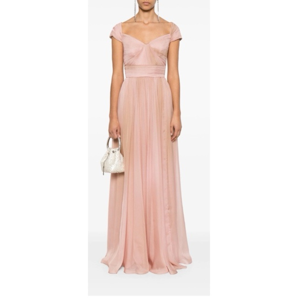 Elie Saab Pink Flutter Sleeve Gown - Picture 2 of 6